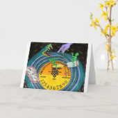 Pendeln, gibt es ein Ende der Zeit? Karte (Gelbe Blume)