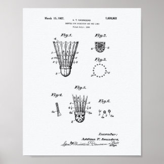 Pendelverkehr für Badminton 1927 Weißbuch zum Pate Poster