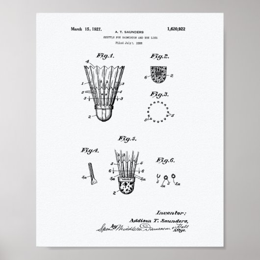 Pendelverkehr für Badminton 1927 Weißbuch zum Pate Poster (Vorne)