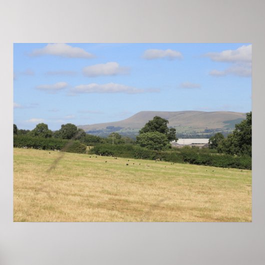 Pendle Hill Lancashire Postcard Poster (Vorne)