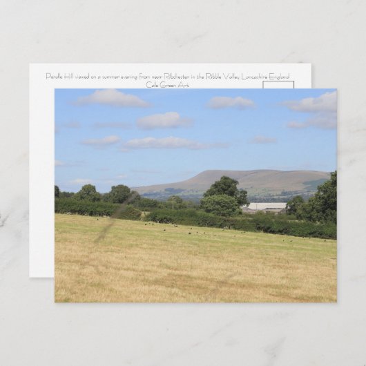 Pendle Hill Lancashire Postkarte (Vorne/Hinten)
