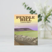 Pendle Hill Lancashire Postkarte (Stehend Vorderseite)