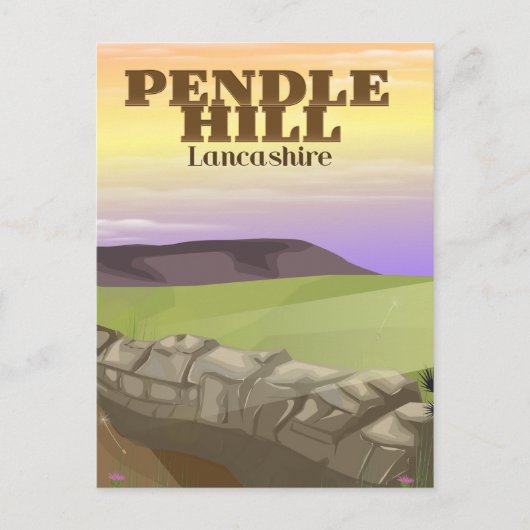 Pendle Hill Lancashire Postkarte (Vorderseite)