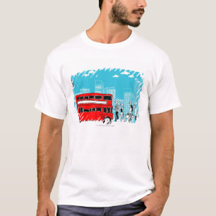 Pendler warteten an der Bushaltestelle T-Shirt