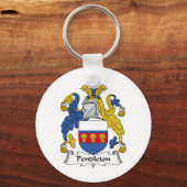 Pendleton Familienwappen Schlüsselanhänger (Vorderseite)
