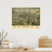 Pendleton, ODER Panoramabalkarte - 1890er Poster (Küche)