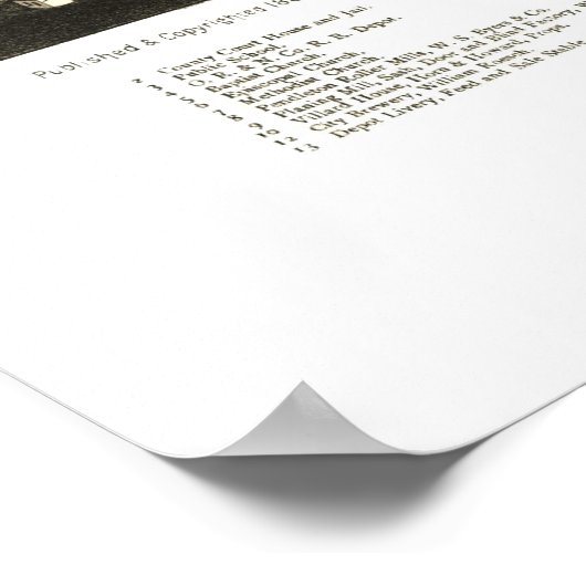 Pendleton, OR Panoramablick - 1884 Poster (Ecke)