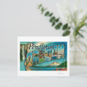 Pendleton, Oregon - Große Buchstabenszenen Postkarte (Stehend Vorderseite)