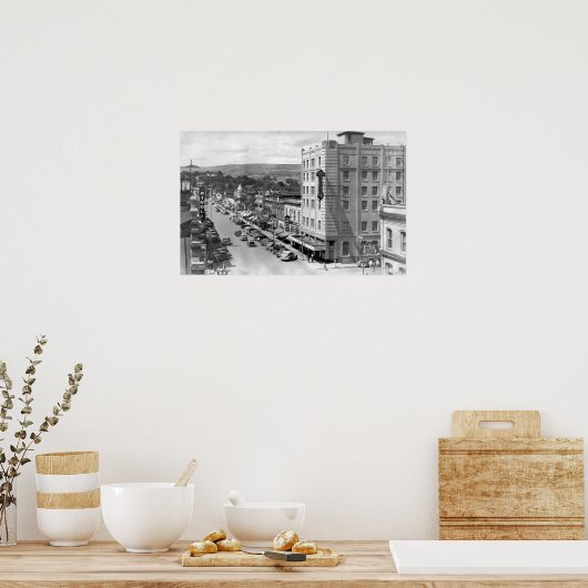 Pendleton, Oregon Main Street View Foto Poster (Küche)