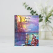 PENDRAGON Mittelalterliche Ritter, Sunset-See, Fan Einladung (Stehend Vorderseite)