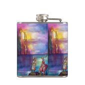 PENDRAGON Mittelalterliche Ritter, Sunset-See, Fan Flachmann (Rückseite)