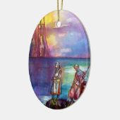 PENDRAGON Mittelalterliche Ritter, Sunset-See, Fan Keramikornament (Links)
