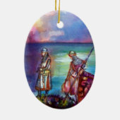 PENDRAGON Mittelalterliche Ritter, Sunset-See, Fan Keramikornament (Hinten)