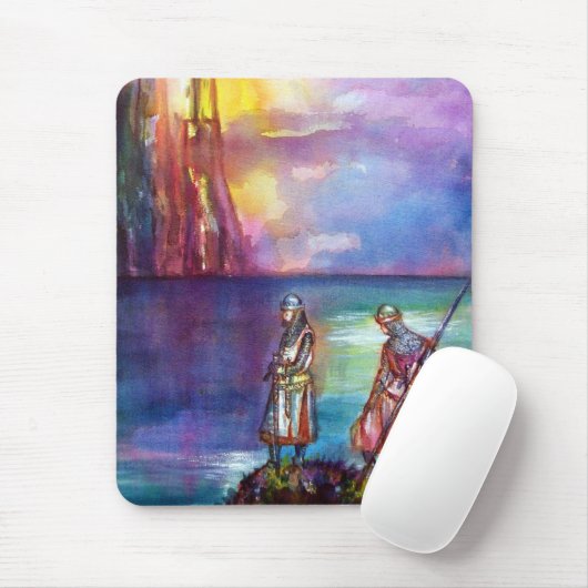 PENDRAGON Mittelalterliche Ritter, Sunset-See, Fan Mousepad (Mit Mouse)
