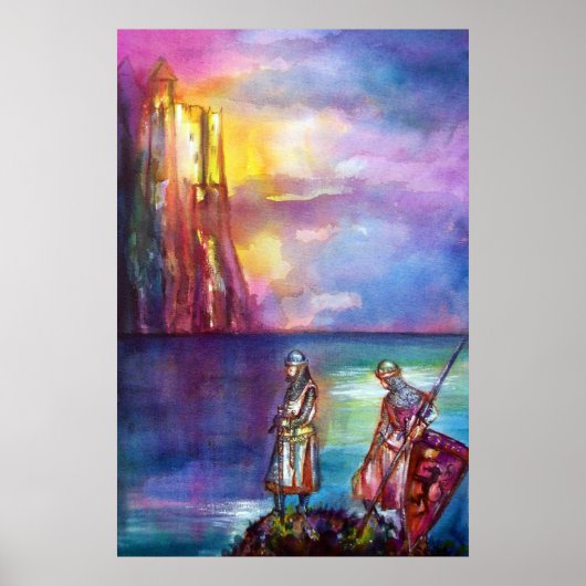 PENDRAGON Mittelalterliche Ritter, Sunset-See, Fan Poster (Vorne)