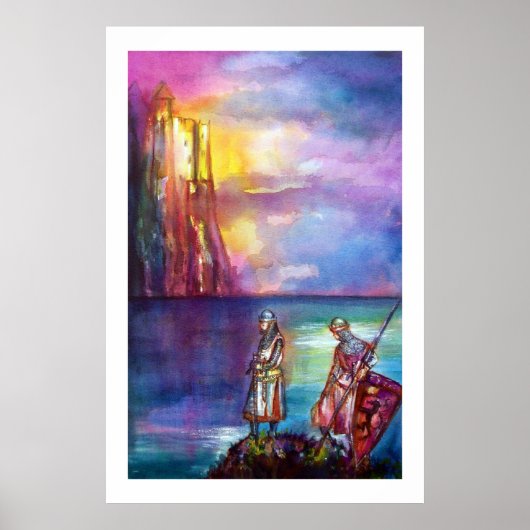 PENDRAGON Mittelalterliche Ritter, Sunset-See, Fan Poster (Vorne)