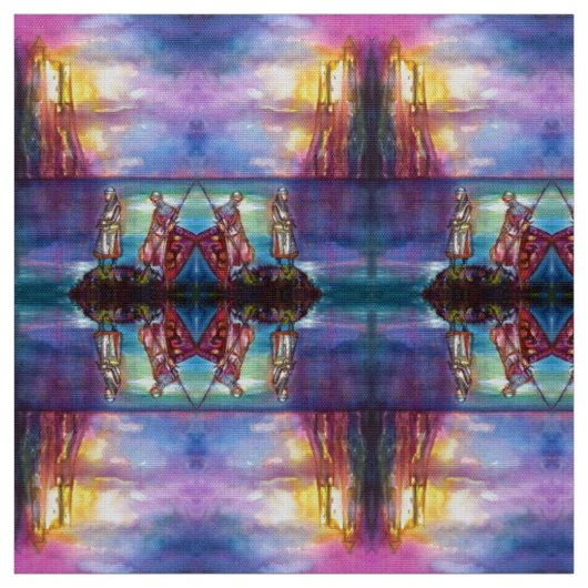 PENDRAGON Mittelalterliche Ritter, Sunset-See, Fan Stoff (Muster)