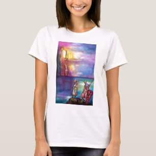 PENDRAGON Mittelalterliche Ritter, Sunset-See, Fan T-Shirt