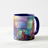 PENDRAGON Mittelalterliche Ritter, Sunset-See, Fan Tasse (VorderseiteRechts)