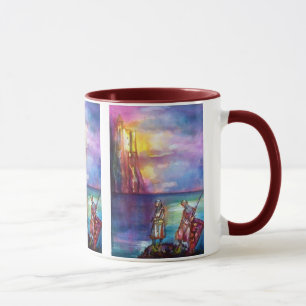 PENDRAGON Mittelalterliche Ritter, Sunset-See, Fan Tasse