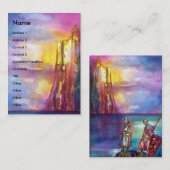 PENDRAGON Mittelalterliche Ritter, Sunset-See, Fan Visitenkarte (Vorne/Hinten)