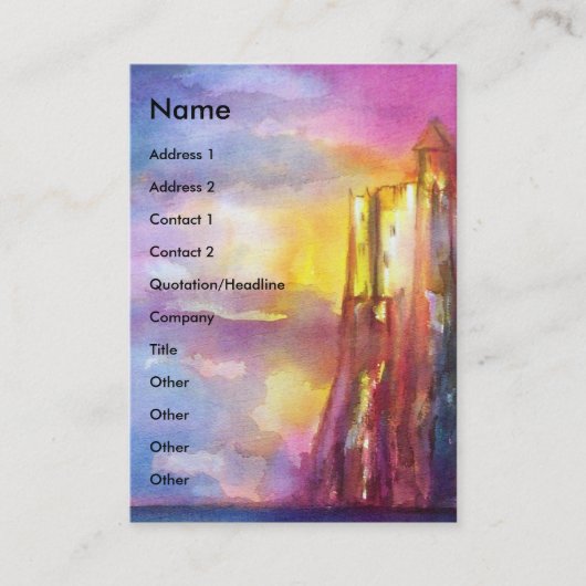 PENDRAGON Mittelalterliche Ritter, Sunset-See, Fan Visitenkarte (Vorderseite)