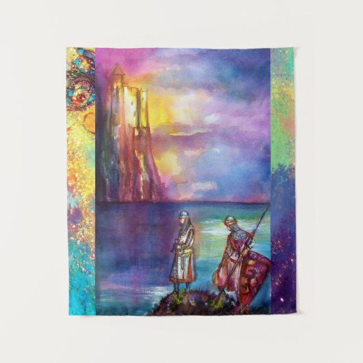 PENDRAGON Mittelalterliche Ritter, Sunset-See, Fan Wandteppich (Vorderseite)