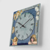 Pendul Les Anges du temps Quadratische Wanduhr (Winkel)