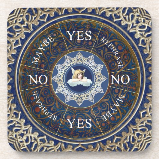 Pendulum Board Chart Divinity Game Angel Blue Getränkeuntersetzer (Vorderseite)