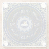 Pendulum Board Chart Divinity Game Angel Blue Glasuntersetzer (Rückseite)