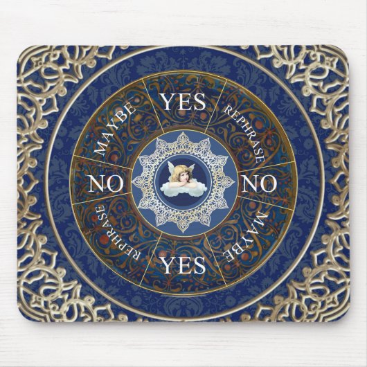 Pendulum Board Chart Divinity Game Angel Blue Mousepad (Vorne)