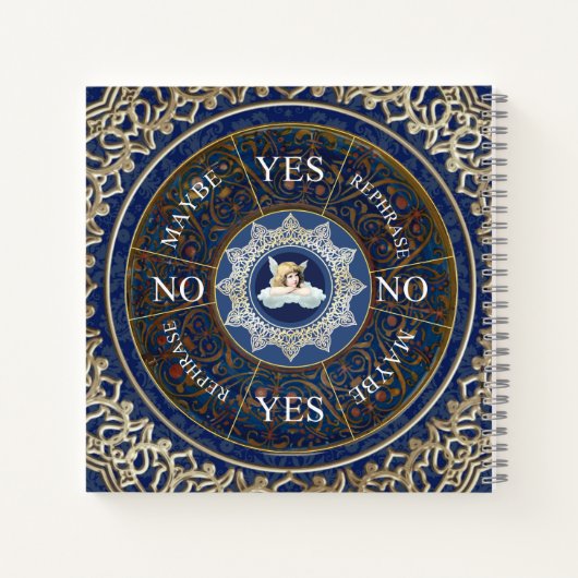 Pendulum Board Chart Divinity Game Angel Blue Notizblock (Rückseite)