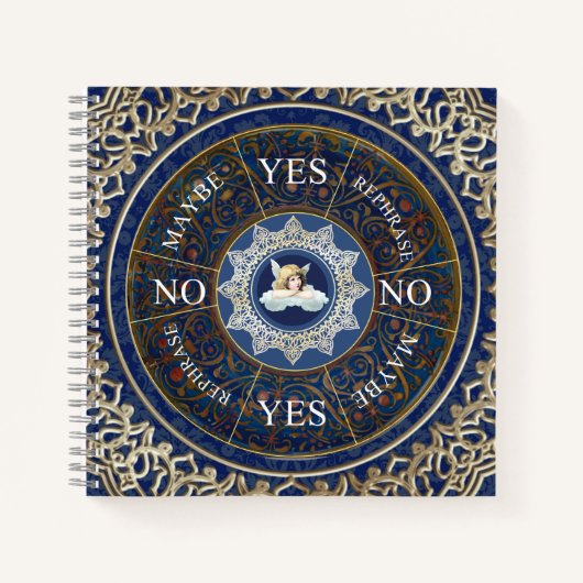 Pendulum Board Chart Divinity Game Angel Blue Notizblock (Vorderseite)