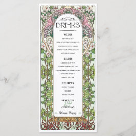 PENELOPE 01 A - Menü für Hochzeiten und Getränke 1 Menükarte