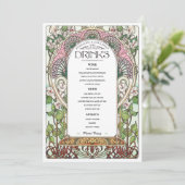 PENELOPE 01 A - Menü für Hochzeiten und Getränke 2 Menükarte (Stehend Vorderseite)