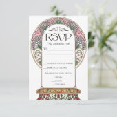 PENELOPE 01 A - RSVP Card 1 - Jugendstil Karte (Stehend Vorderseite)
