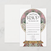 PENELOPE 01 A - RSVP Card 1 - Jugendstil Karte (Vorne/Hinten)