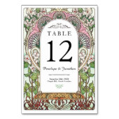 PENELOPE 01 A - Tischnummer Cards - Jugendstil (Rückseite)
