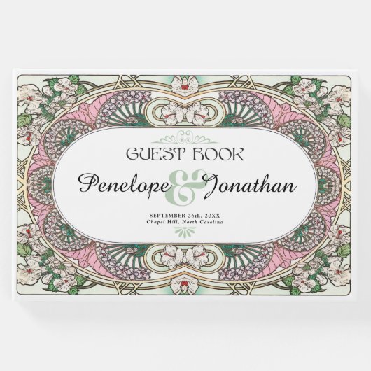 PENELOPE 01 A - Wedding Guestbook - Art Nouveau Gästebuch (Vorderseite)