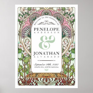 PENELOPE 01 A - Willkommensschild für die Hochzeit Poster