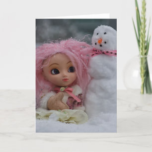 Penelope and the Snowman Feiertagskarte