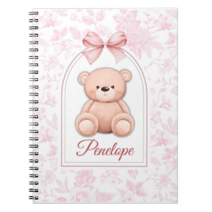 Penelope Benutzerdefiniertes rosa Teddy-Bär-Kind Notizblock