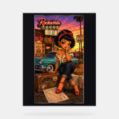 Penelope Chibi Rockabilly Acrylschild (Vorderseite)