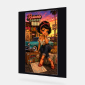 Penelope Chibi Rockabilly Acrylschild (Winkel)