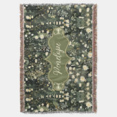Penelope Dark Daisy Floral Decke (Vorderseite Vertikal)