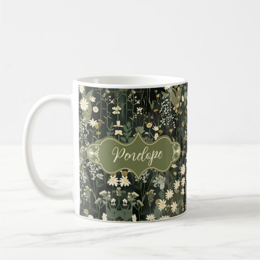 Penelope Dark Daisy Floral Kaffeetasse (Links)