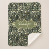 Penelope Dark Daisy Floral Sherpadecke (Vorderseite)