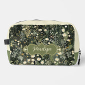 Penelope Dark Daisy Floral Waschbeutel (Vorderseite)