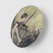 Penelope, das ein Leichentuch für Laertes ihr Runde Wanduhr (Winkel)