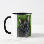 Penelope - die glückliche schwarze Katzen-Tasse Tasse (Links)